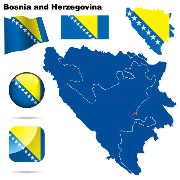 Bosnia y Herzegovina vector conjunto . — Archivo Imágenes Vectoriales