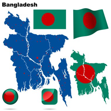 Bangladeş vektör set.