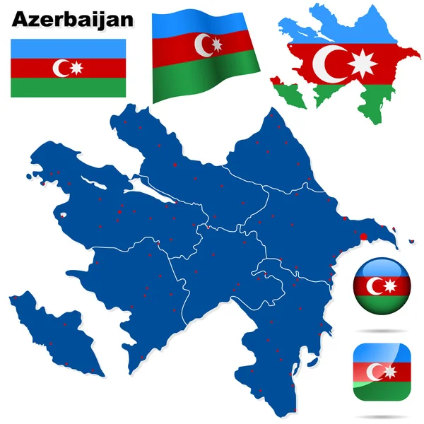 Azerbaiyán vector conjunto . — Archivo Imágenes Vectoriales