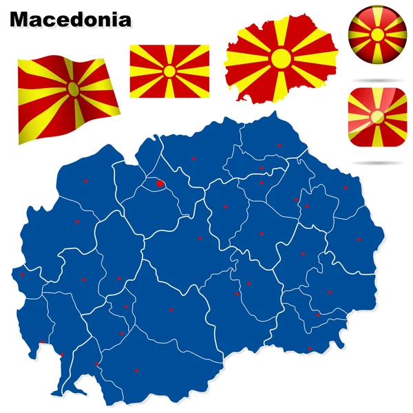 Ensemble vectoriel Macédoine . — Image vectorielle
