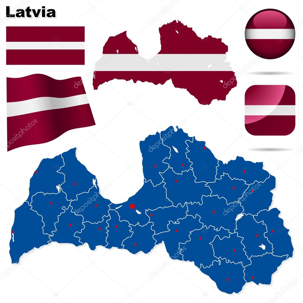Latvia vector set.