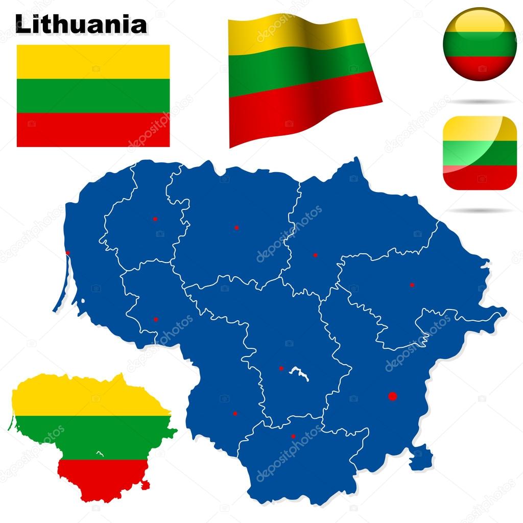 Lithuania vector set.