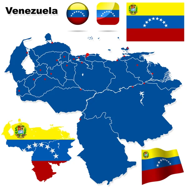 Venezuela vektör set. — Stok Vektör