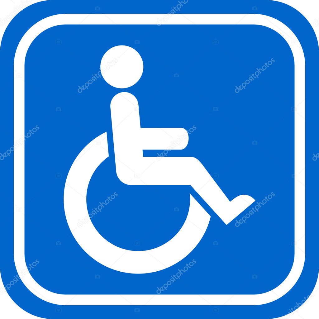 Handicapped person sign