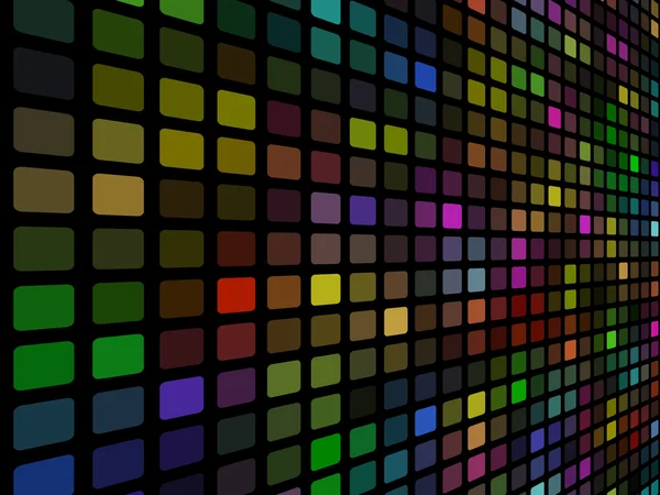 3D disco colored mosaic wall vector background. — Stockvector