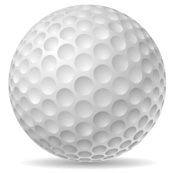 Tradicional bola de golf vector ilustración . — Vector de stock