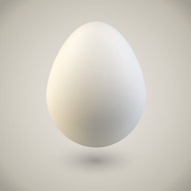 Blank white Easter vintage colored egg clipart