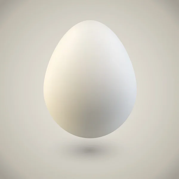 Huevo blanco blanco de Pascua de color vintage — Vector de stock