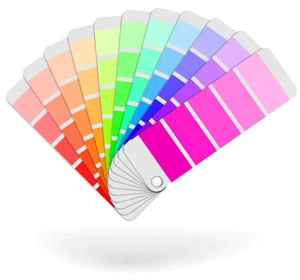 Color muestra catálogo sheaf vector icono — Vector de stock