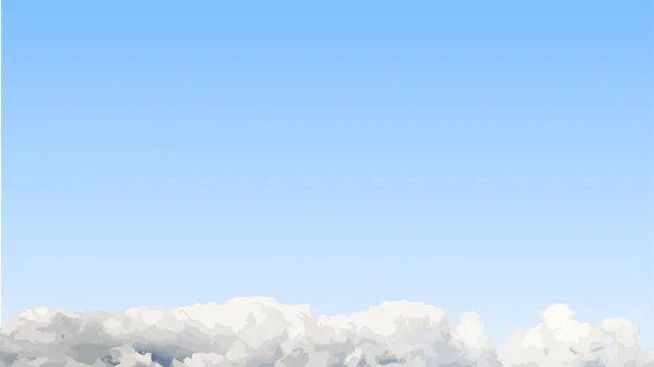 Cloudscape met blauwe hemelachtergrond vector. — Stockvector