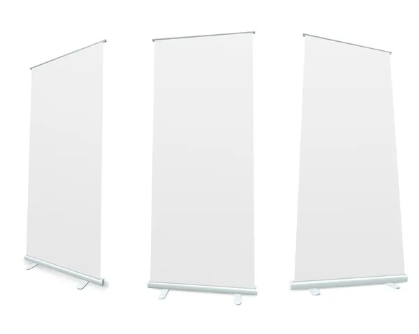 Roll-up blank weißes Display — Stockvektor