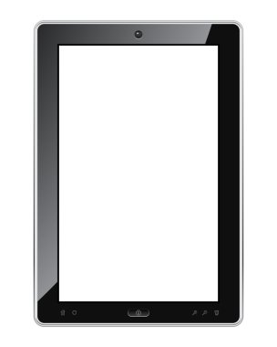 boş tablet pc gerçekçi vektör çizim.