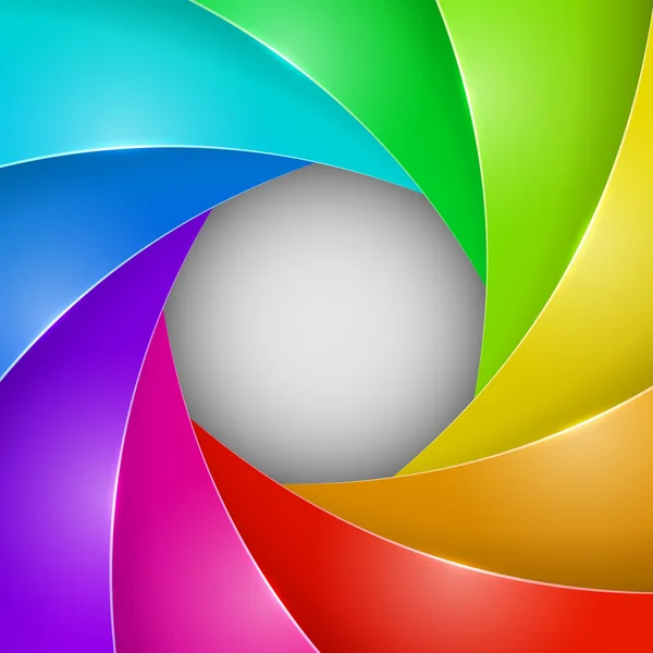 Ouverture abstraite photo colorée obturateur — Image vectorielle