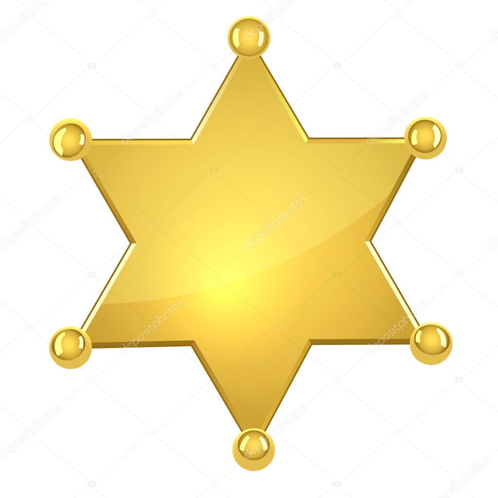 Blank golden sheriff star