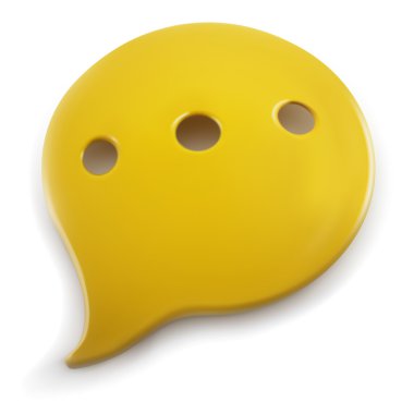 izole plastik konuşma balonu