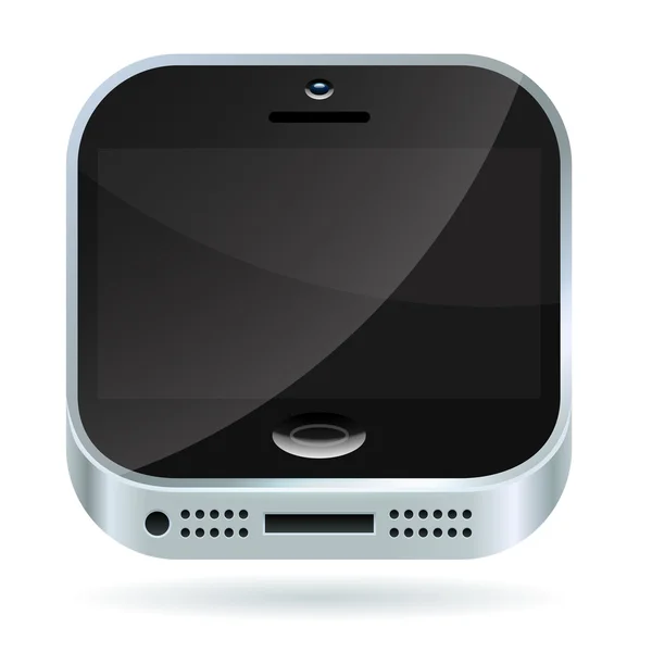 흰색 배경에 고립 된 현대 스마트폰 벡터 아이콘. — 스톡 벡터