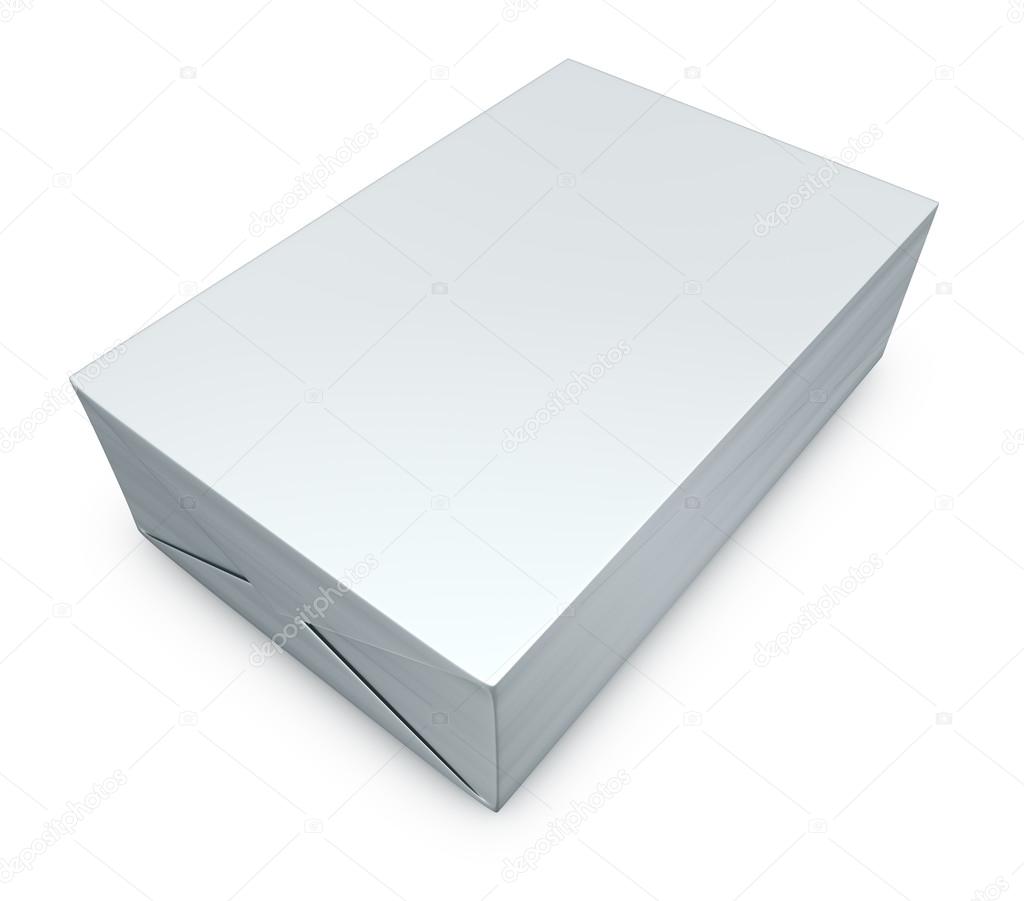 Blank butter metallic wrapping template