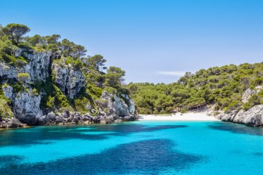 Cala Macarelleta - popular Menorca Island beach clipart