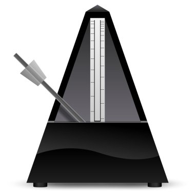 Black metronome vector illustration clipart