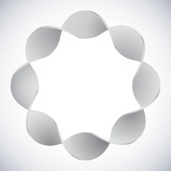 Seamless twisted 3D ring vector design element. — Stok Vektör
