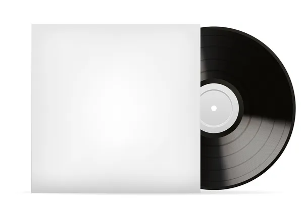 Leere weiße Vinyl-Cover-Vektor-Vorlage — Stockvektor