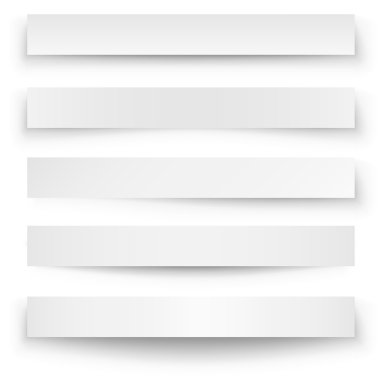 Header blank web banner shadow template clipart