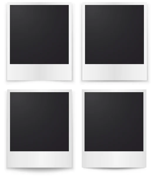 Üres fotók mintadeszka-val árnyék elszigetelt fehér background. — Stock Vector