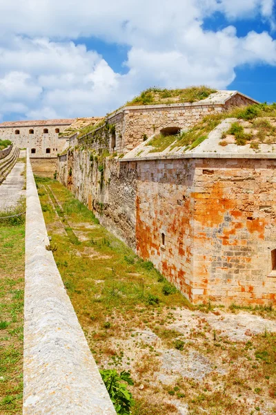 La Mola Fortress of Isabel II at Menorca island, Spain. It was b — Stock Photo, Image