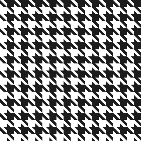 Seamless black and white houndstooth vector pattern. — Stock Vector