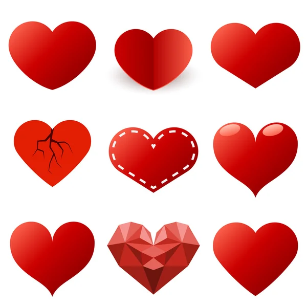 Red heart shapes Stock Vector Image by ©tuulijumala 1577595