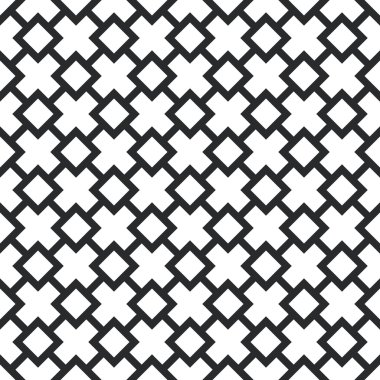 siyah-beyaz kesintisiz geometrik vektör desen.