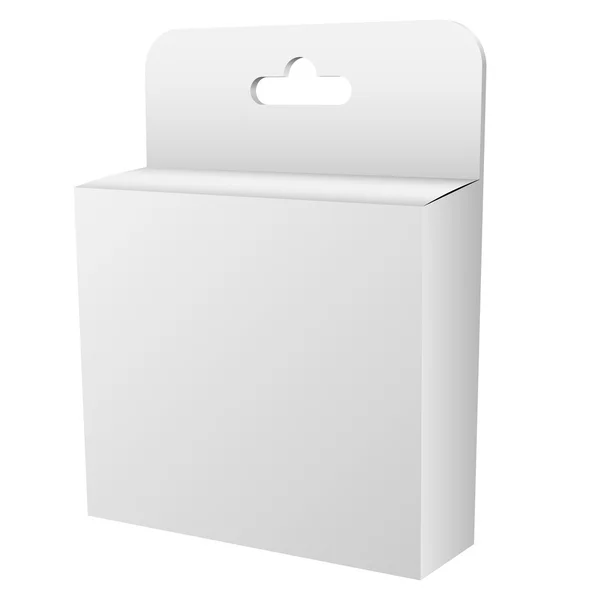 Caja de venta al por menor blanca en blanco — Vector de stock