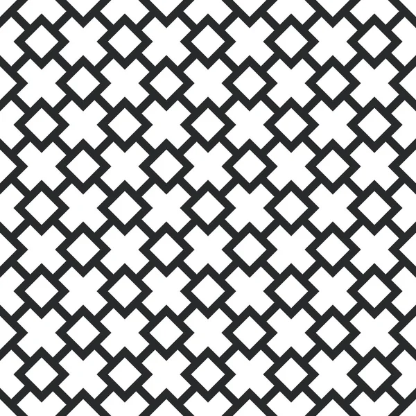 Black and white seamless geometric vector pattern. — Stock Vector