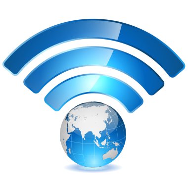 Wireless access point to global network concept. 