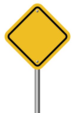 Uyarı sarı işareti boş elmas şeklinde