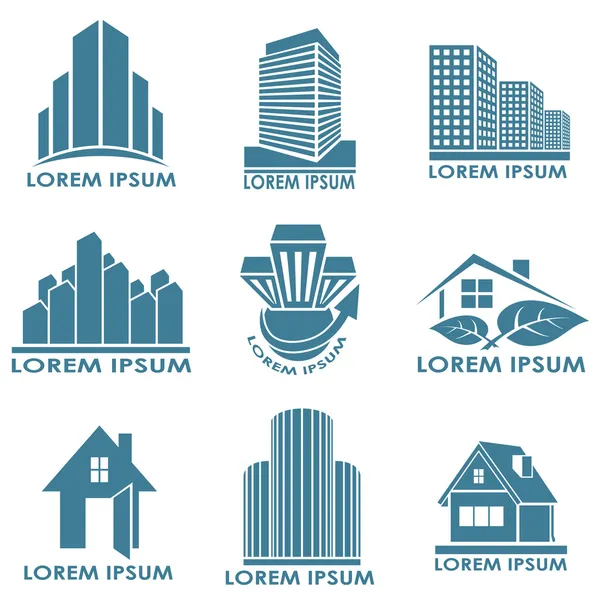 Real estate or construction vector emblems. — Stock Vector