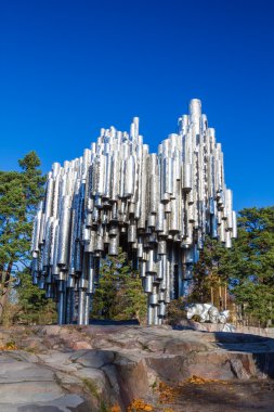 Finlandiyalı besteci jean sib için adanmış sibelius Anıtı