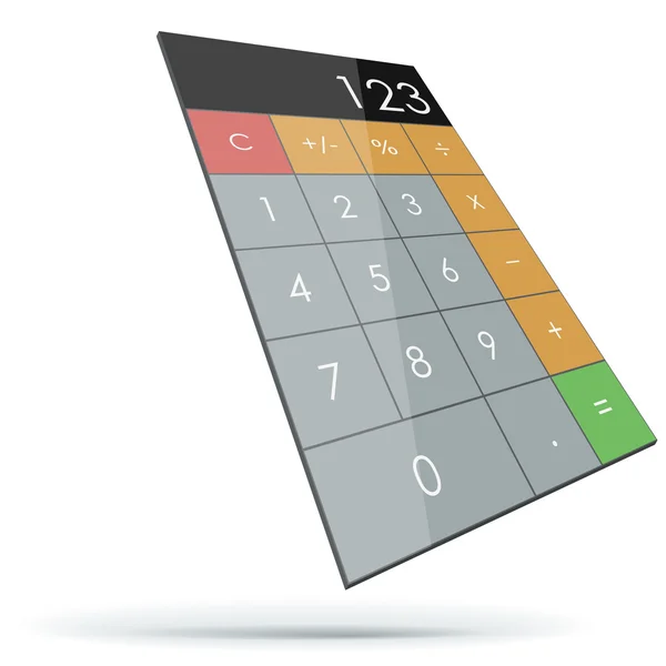 Streszczenie kalkulator płaskie 3d — Wektor stockowy