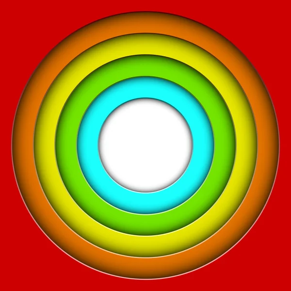 Abstrakte bunte 3D-Kreise Vektor Hintergrund — Stockvektor