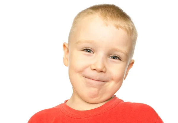 Heureux jeune garçon avec le sourire sur son visage — Photo