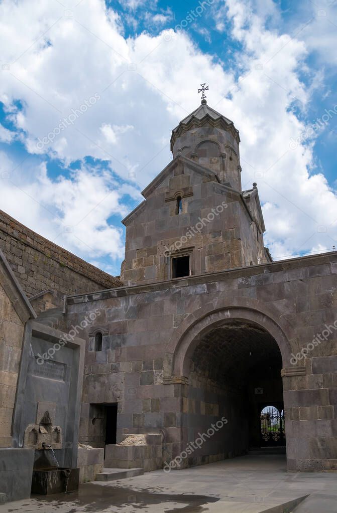 the Tatev monastery, Armenia, about IX century, big building is church of st. Poghos and Petros, about X century, monastery is above the river Vorotans canyon, in thick walls is monks cells