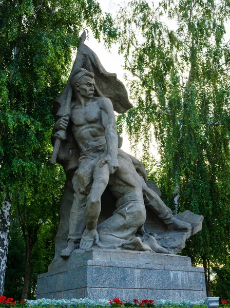 Volgograd Russia Giugno 2021 Composizione Scultorea Monumentale Mamayev Kurgan Raffigura — Foto Stock