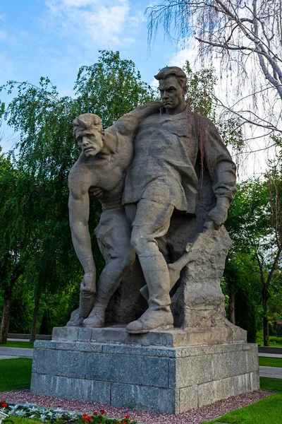 Volgograd Rusko Června 2021 Sochařská Monumentální Skladba Mamajeva Kurgana Zachycuje — Stock fotografie