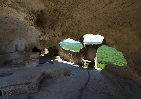 Eski Kermen Medieval Fortress City Located Southwestern Part Crimean Peninsula — Fotografia de Stock