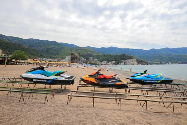 Budva Montenegro Juli 2021 Jet Ski Sea Doo Het Strand — Stockfoto