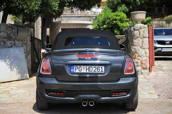 Budva Montenegro Juli 2021 Mini Cooper Cabriolet — Stockfoto