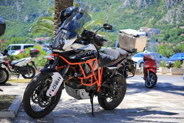 Kotor Montenegro Julho 2021 Motocicleta Ktm Aventura 1190 — Fotografia de Stock