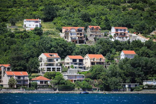 Casas Costa Cidade Kotor — Fotografia de Stock