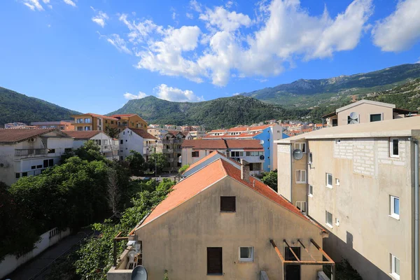 Uitzicht Stad Budva Bergen Montenegro — Stockfoto