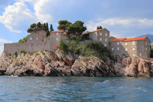 Остров Святого Стефана Курорт Черногории — стоковое фото